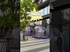 Lều bong bóng trong suốt 10x10 đứng miễn phí Lều mái vòm Polycarbonate chịu nhiệt