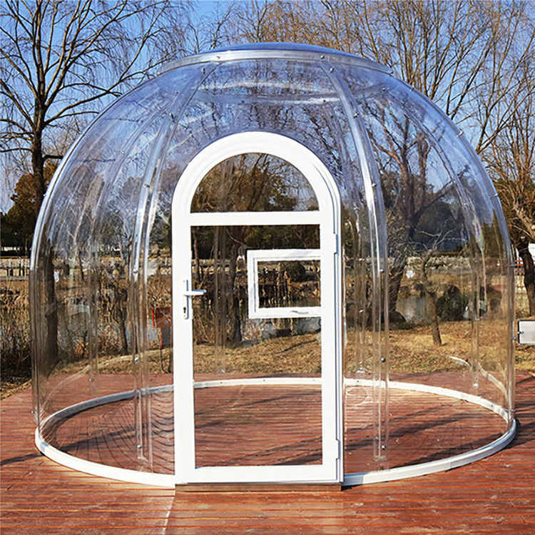 Lều bong bóng ISO Igloo Độ dày 5 mm Nhà mái vòm trong suốt cho các địa điểm thể thao