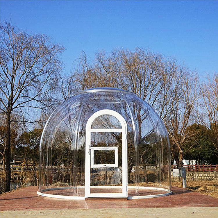 Lều bong bóng ISO Igloo Độ dày 5 mm Nhà mái vòm trong suốt cho các địa điểm thể thao