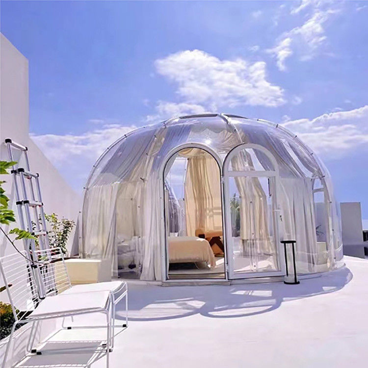 Khu nghỉ dưỡng hiện đại Mái vòm bong bóng Lều cách âm cao sang trọng với đèn LED