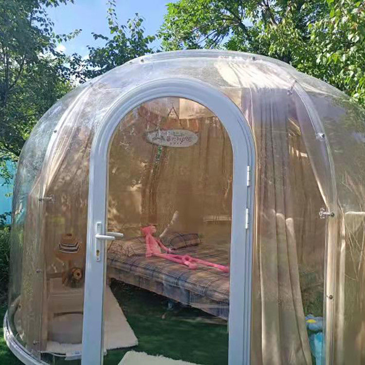 Lều Igloo trong vườn đương đại Lều mái vòm nhà kính 5 mm cho các địa điểm thể thao
