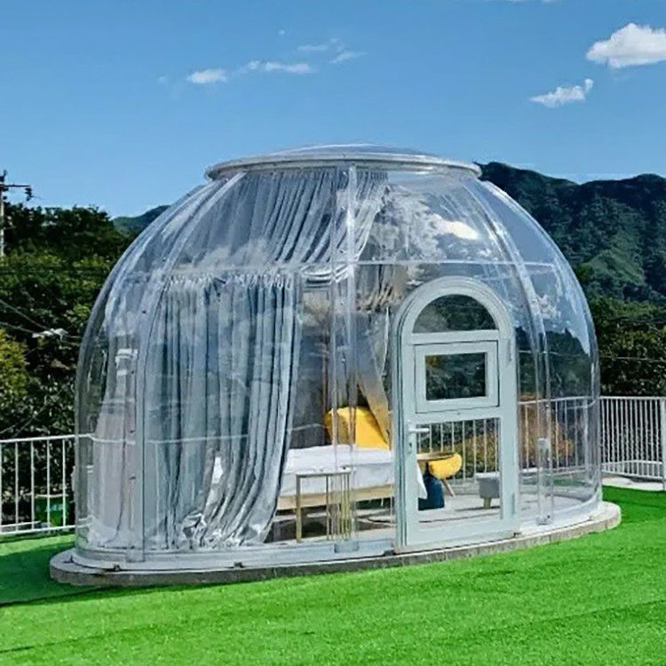 Lều bong bóng ngoài trời màu tùy chỉnh Đường kính Lều mái vòm không thấm nước 5m
