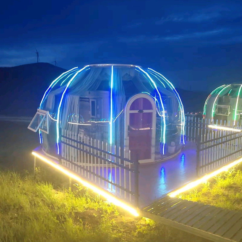 3m X 2.3m Igloo Bubble Tent Polycarbonate Dome House With Wooden Carton Package Nhà với bao bì gỗ