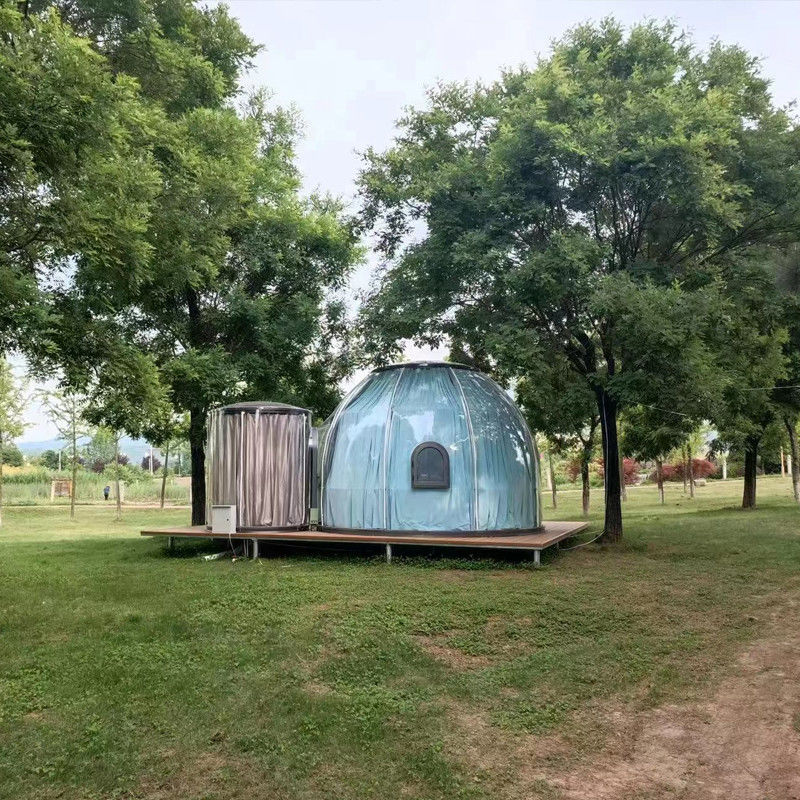 3m X 2.3m Igloo Bubble Tent Polycarbonate Dome House With Wooden Carton Package Nhà với bao bì gỗ