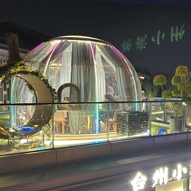 3m x 2.3m Igloo Bubble Tent Không thấm nước PC Clear Dome Tent cho bữa tiệc và sự kiện