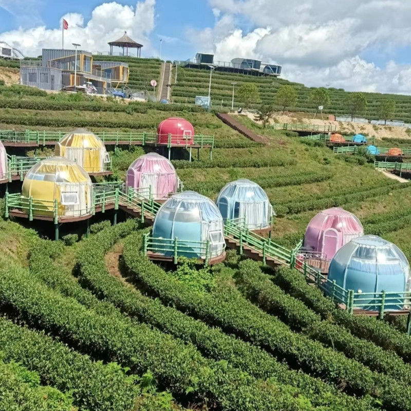 3m x 2.3m Clear Dome House Igloo Bubble Tent với bữa tiệc và sự kiện