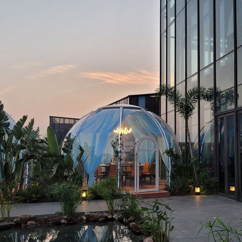 PC Dome House Glamping Bubble Tent Cho Cắm trại ngoài trời Và Tiệc tùng sân sau