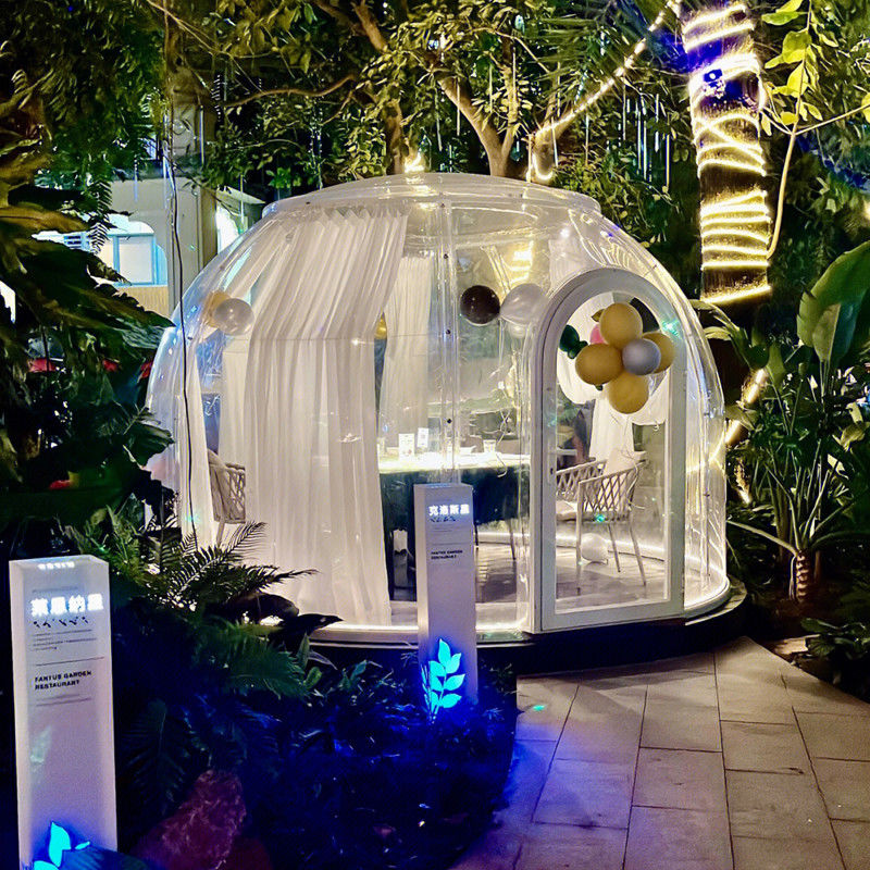 PC Dome House Glamping Bubble Tent Cho Cắm trại ngoài trời Và Tiệc tùng sân sau
